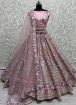 Heavy Net Pink Wedding Wear Embroidery Work Lehenga Choli